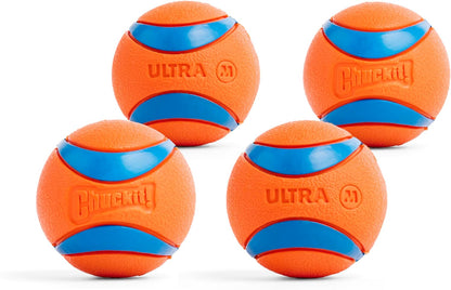 Chuckit! Ultra Ball Medium Dog Toy - Bouncy Fetch Balls for Dogs 20-60 lbs - Durable Rubber Construction - Floating Water Toys - 2.5-Inch Diameter - Pack of 3