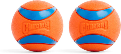 Chuckit! Ultra Ball Medium Dog Toy - Bouncy Fetch Balls for Dogs 20-60 lbs - Durable Rubber Construction - Floating Water Toys - 2.5-Inch Diameter - Pack of 3