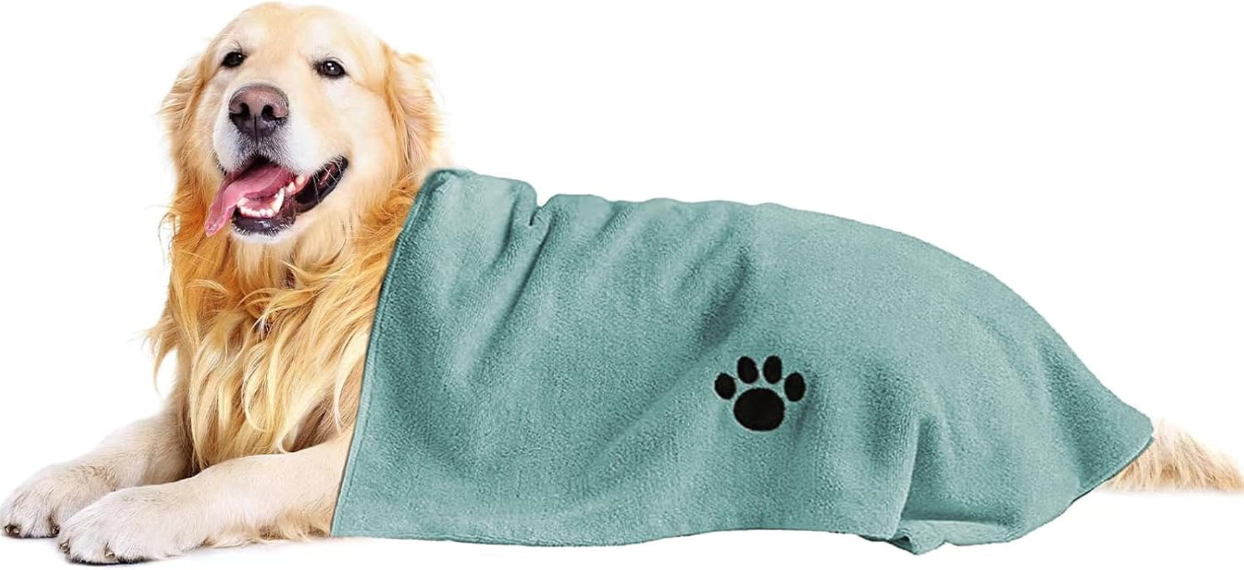 Puomue Super Absorbent Microfiber Dog Towels for Efficient Drying, Soft Pet Grooming Towel, 40 x 23.6 Inches, Ideal for Dog Showers and Baths for All Dog Sizes, Grey