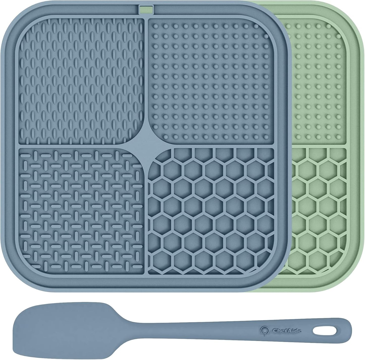 Elevate Your Pet's Mealtime with ChefAide Set of 2 Upgraded Lick Mats - Perfect for Anxiety Relief and Training!