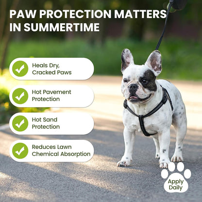 Pawsono Lick-Safe Dog Paw and Nose Balm with Coconut Oil | All-Natural Moisturizer for Dry, Cracked Pads and Snouts | Protective Wax for Hot Pavement and Sand | 2.1 Oz (60 G)
