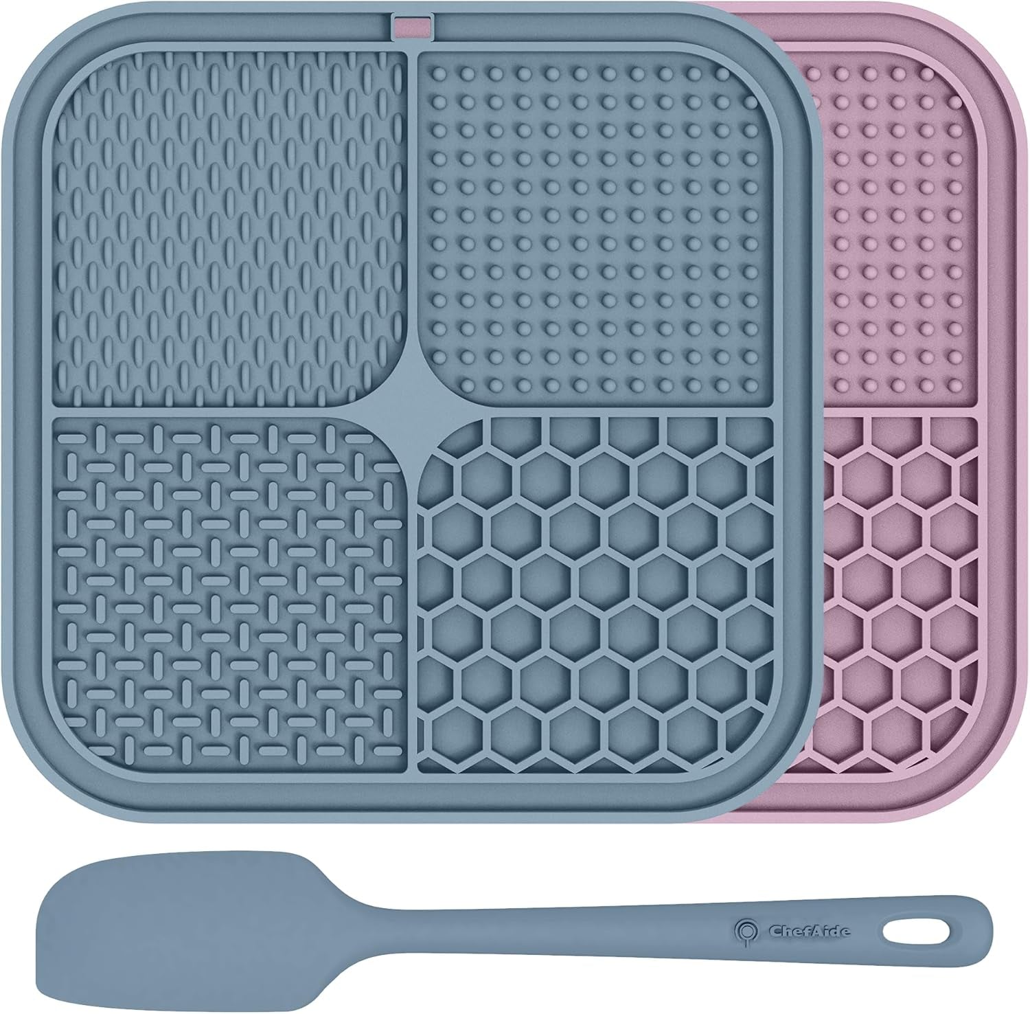 Elevate Your Pet's Mealtime with ChefAide Set of 2 Upgraded Lick Mats - Perfect for Anxiety Relief and Training!