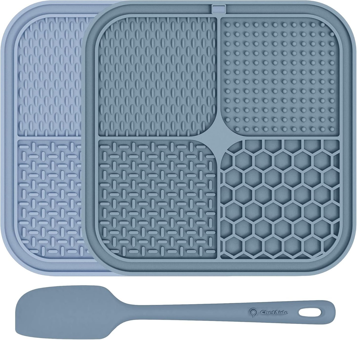 Elevate Your Pet's Mealtime with ChefAide Set of 2 Upgraded Lick Mats - Perfect for Anxiety Relief and Training!