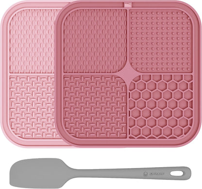 Elevate Your Pet's Mealtime with ChefAide Set of 2 Upgraded Lick Mats - Perfect for Anxiety Relief and Training!