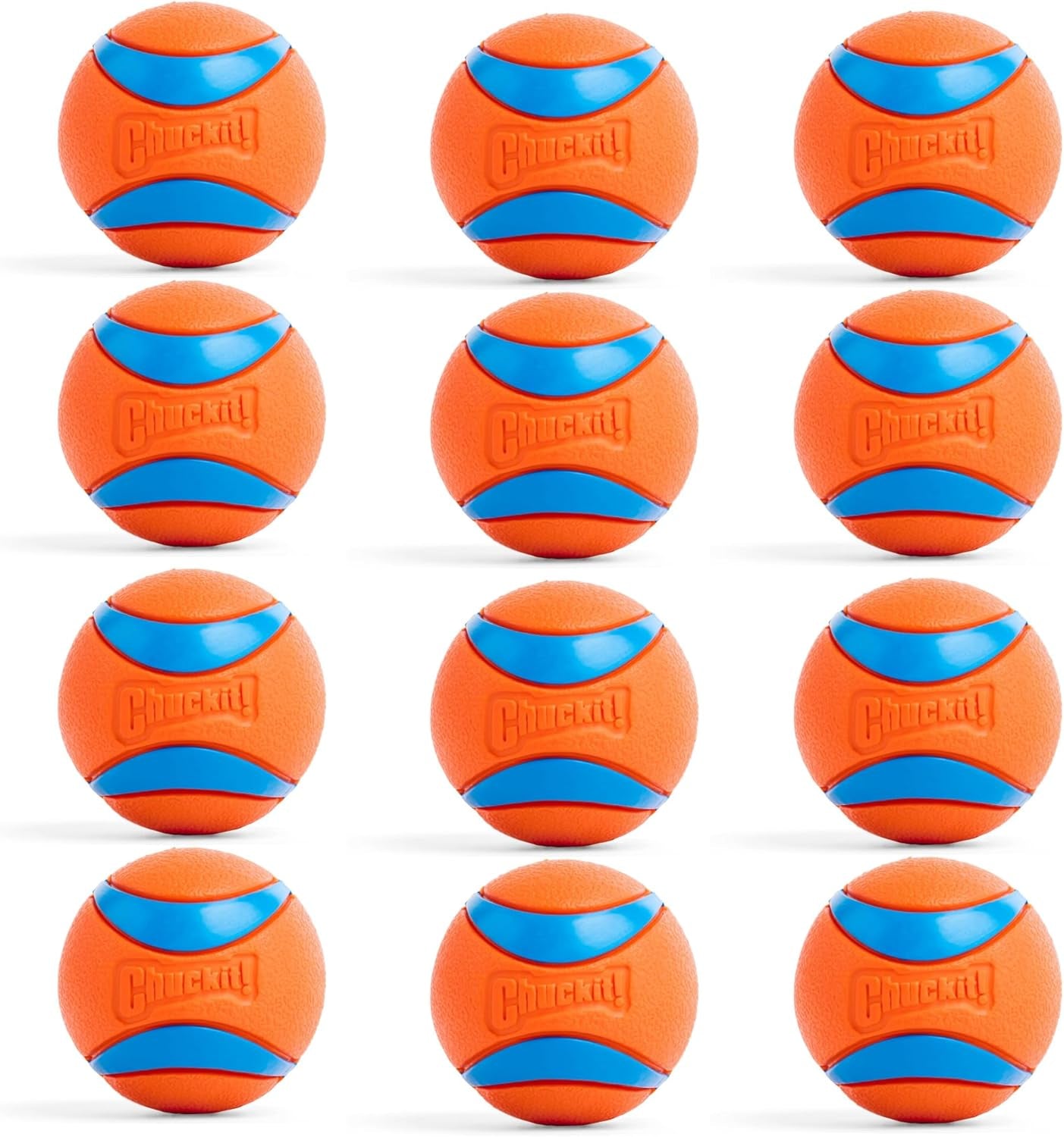 Chuckit! Ultra Ball Medium Dog Toy - Bouncy Fetch Balls for Dogs 20-60 lbs - Durable Rubber Construction - Floating Water Toys - 2.5-Inch Diameter - Pack of 3