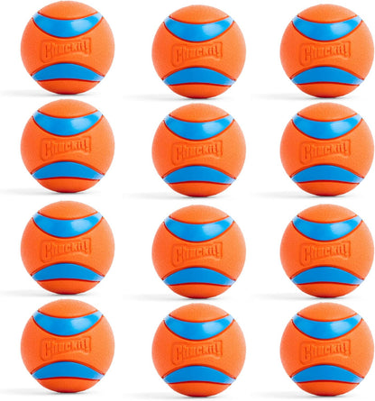 Chuckit! Ultra Ball Medium Dog Toy - Bouncy Fetch Balls for Dogs 20-60 lbs - Durable Rubber Construction - Floating Water Toys - 2.5-Inch Diameter - Pack of 3