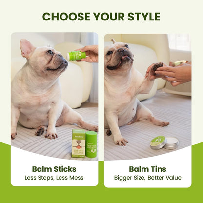 Pawsono Lick-Safe Dog Paw and Nose Balm with Coconut Oil | All-Natural Moisturizer for Dry, Cracked Pads and Snouts | Protective Wax for Hot Pavement and Sand | 2.1 Oz (60 G)