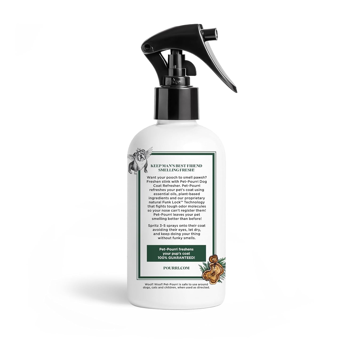 Poo-Pourri Furrest Fresh Dog Deodorizing Spray, 8 Fl Oz - Essential Oil Pet Odor Neutralizer with Fir, Amber, and Cedarwood Scent, Vet Recommended, Paraben & Sulfate-Free