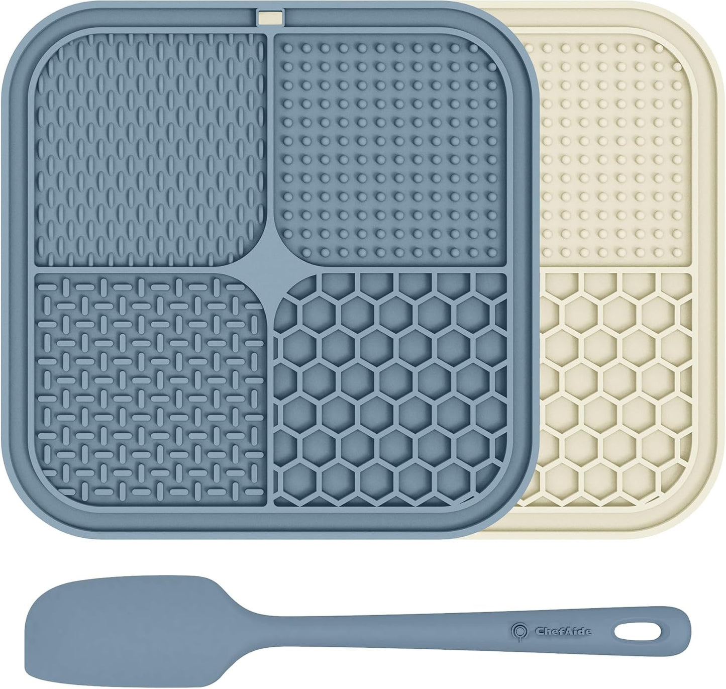 Elevate Your Pet's Mealtime with ChefAide Set of 2 Upgraded Lick Mats - Perfect for Anxiety Relief and Training!