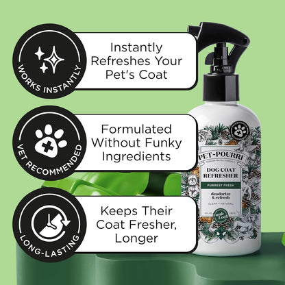 Poo-Pourri Furrest Fresh Dog Deodorizing Spray, 8 Fl Oz - Essential Oil Pet Odor Neutralizer with Fir, Amber, and Cedarwood Scent, Vet Recommended, Paraben & Sulfate-Free