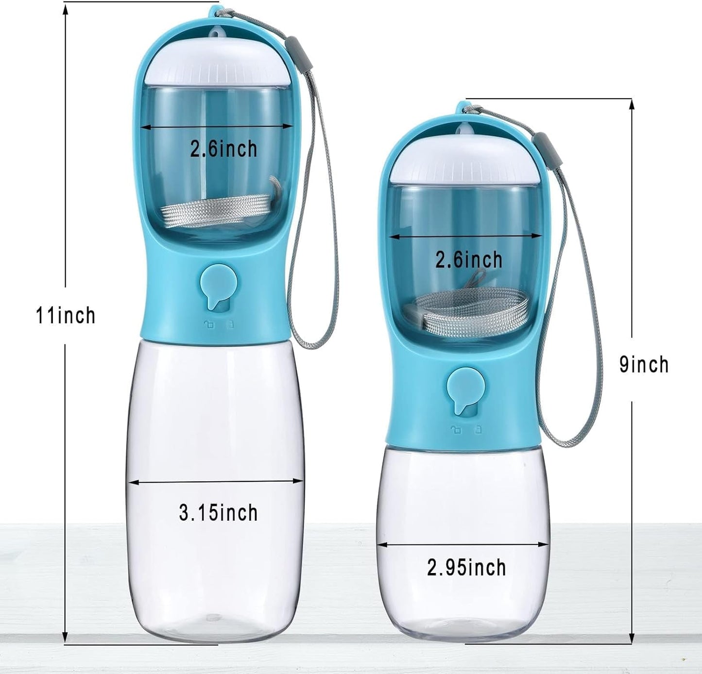 Cibaabo Portable Dog Water Bottle with Food Container and Travel Bowl - Essential Accessories for Puppies and Cats During Walks and Hikes