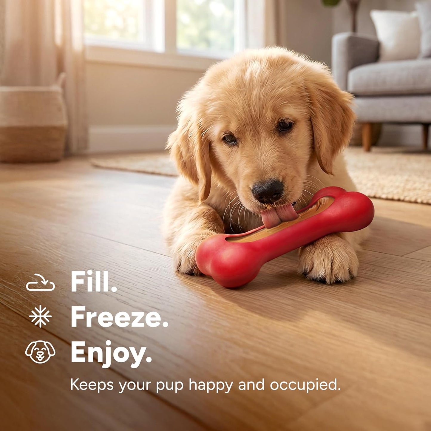 Gosports Pets Pupscream Frozen Dog Treat Dispenser - Enrichment Station for Filling and Freezing Dog Bones to Engage Pets